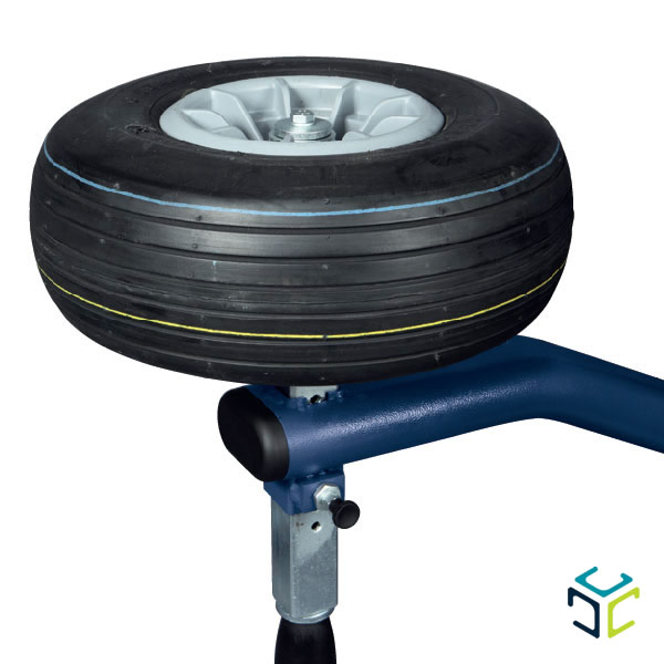Regulación de la altura de la rueda palpadora práctica y sin uso de herramientas